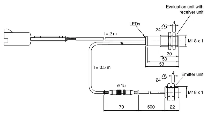 Pepperl Fuchs UDC-18GM50-400-3E0-610MM-6AMP – Double sheet sensor — photo 3 of 4