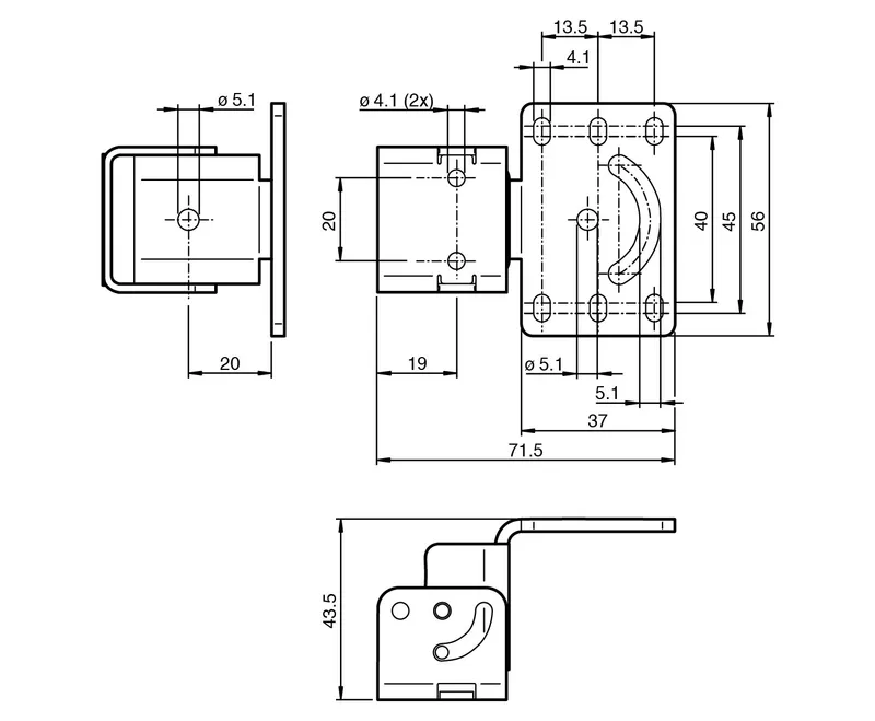 Pepperl Fuchs VOS-IL-MH03 – Mounting bracket — photo 3 of 3