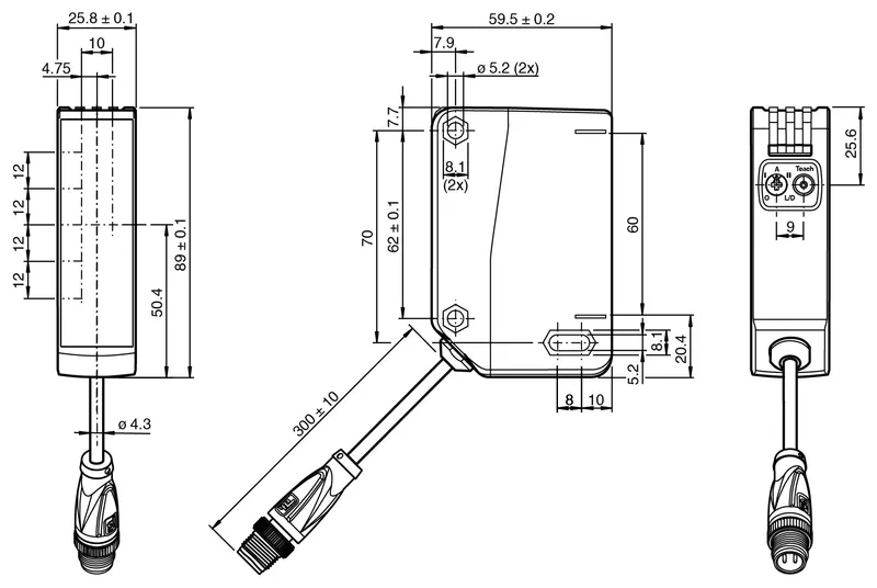 Retroreflective area sensor OGR4000-R305-2EP-IO-0,3M-V1 — photo 3 of 5