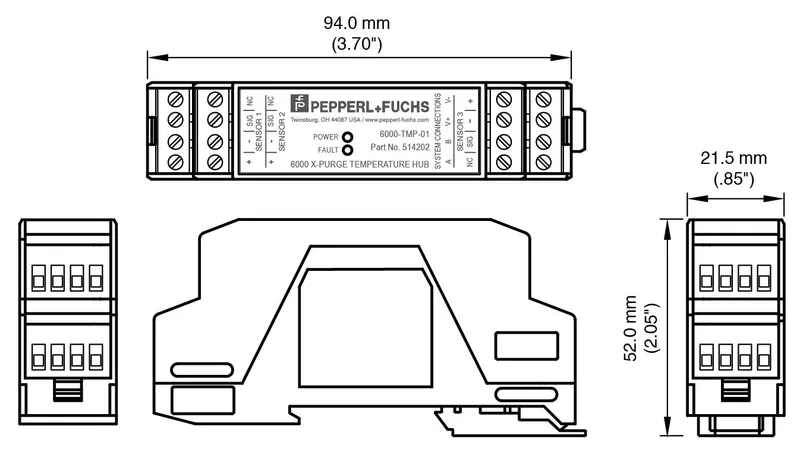 Pepperl Fuchs 6000-TEMP-01 – 6000 Series temperature hub — photo 3 of 3
