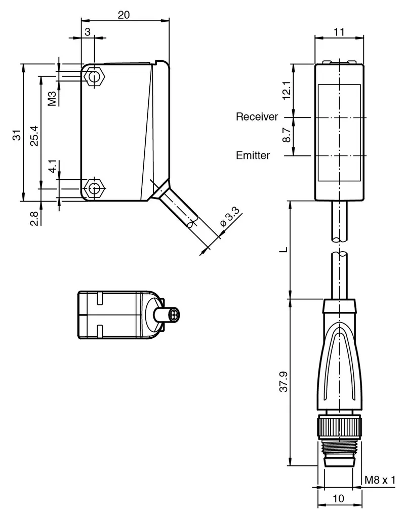Background suppression sensor ML100-8-H-350-RT-7635/103/115a — photo 3 of 5
