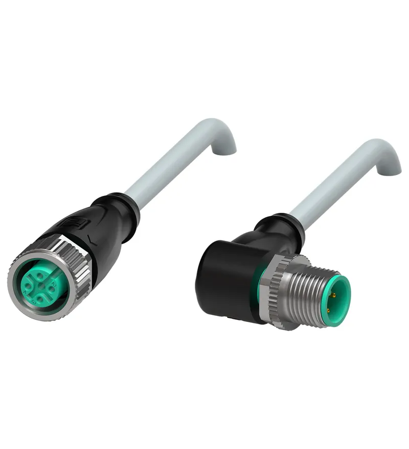 Connection cable, shielded V1-G-1,2M-PUR-ABG-V1-W — photo 2 of 4
