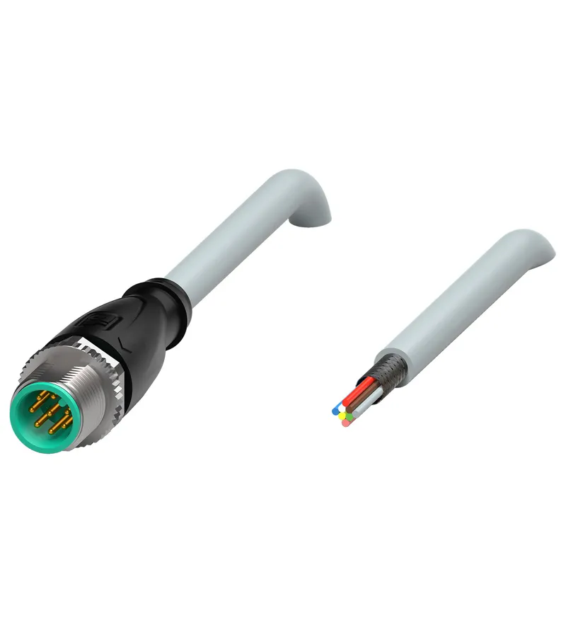 Cable connector, shielded V19S-G-1,5M-PUR-ABG — photo 2 of 4