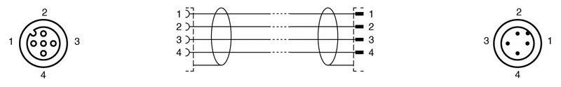 Connection cable, shielded V1-G-BK35M-PUR-U/ABG-V1-G — photo 4 of 4
