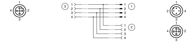 Pepperl Fuchs V1S/V1-YE0,15-PUR-A1-TEE-0,3-V1 – Y connection cable — photo 4 of 4
