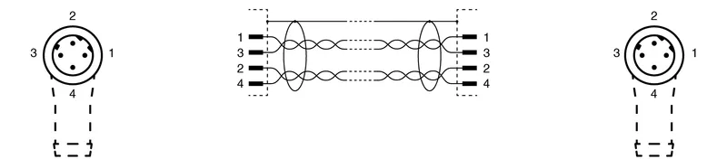 Connection cable, Ethernet V1SD-WX-GN4M-PUR-E1S-V1D-WX — photo 4 of 4