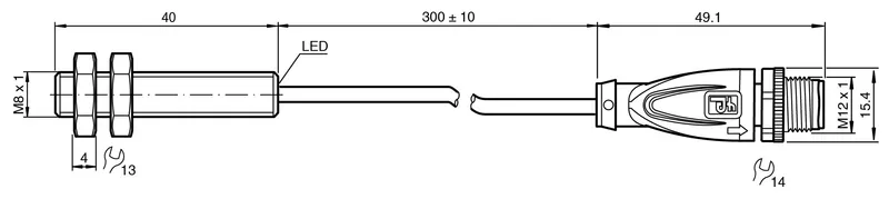 Inductive sensor NEB3-8GM40-E2-0,3M-PUR-V1 — photo 3 of 5