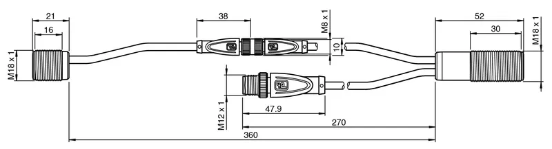 Pepperl Fuchs UDB-18GS-2E2-0,2M-V15 – Double sheet sensor — photo 3 of 4