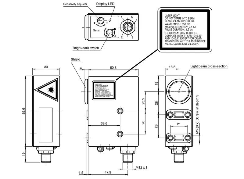Pepperl Fuchs DK10-LAS/49 – Print mark contrast sensor — photo 3 of 4