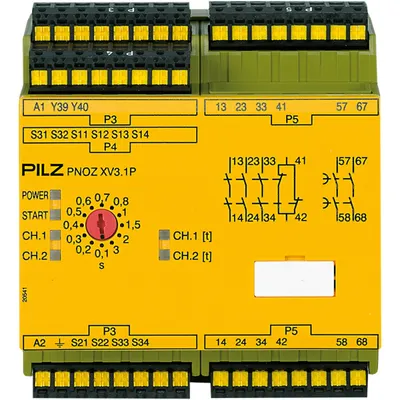 PNOZ XV3.1P C 3/24-240VACDC 3no 1nc 2no