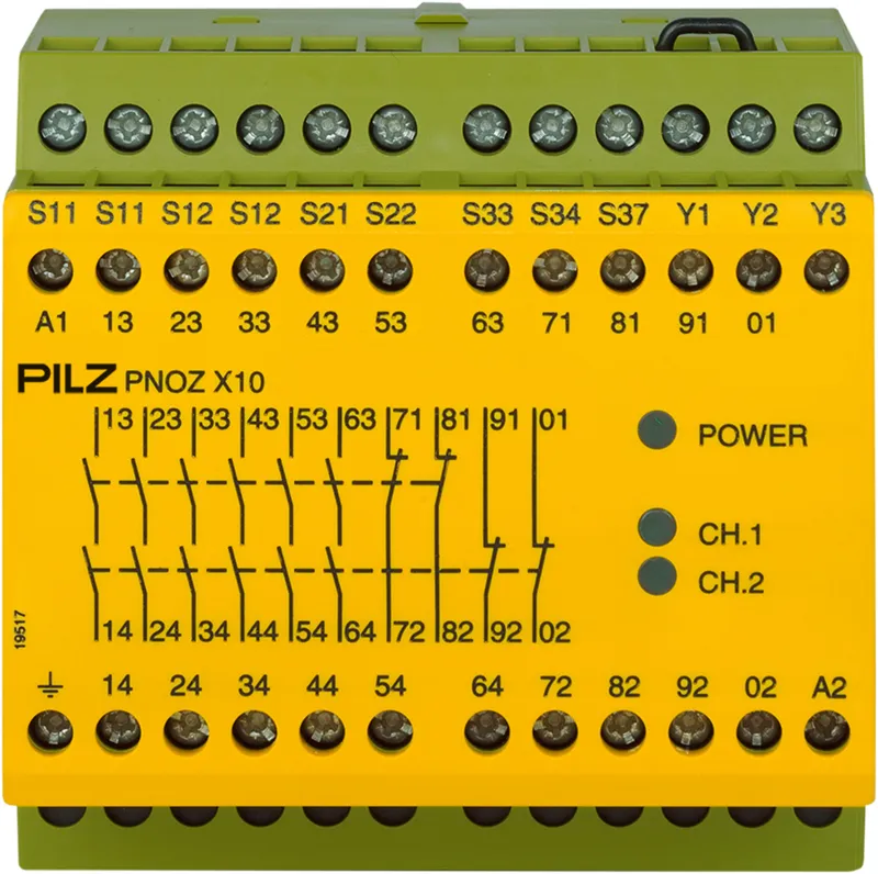 PNOZ X10 24VAC 6n/o 4n/c 3LED