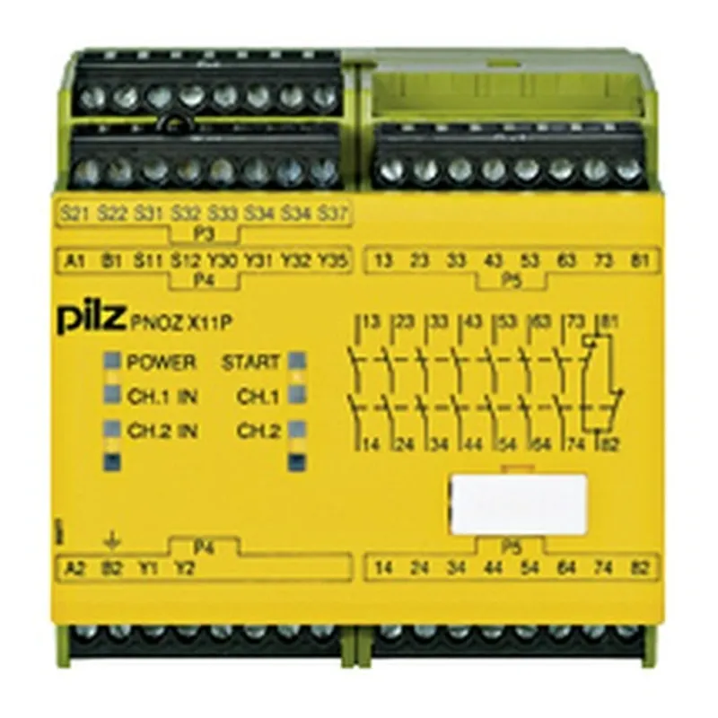 PNOZ X11P 110-120VAC 24VDC 7n/o 1n/c 2so