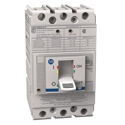 Rockwell Automation / Allen-Bradley 140G-G6S3-D12-AJ – 140G 125A G Frame Molded Case Ckt-Bkr