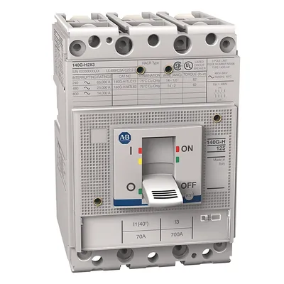 Rockwell Automation / Allen-Bradley 140G-H2C3-C70-SJ-TA – 140G 125A H Frame Molded Case Ckt-Bkr