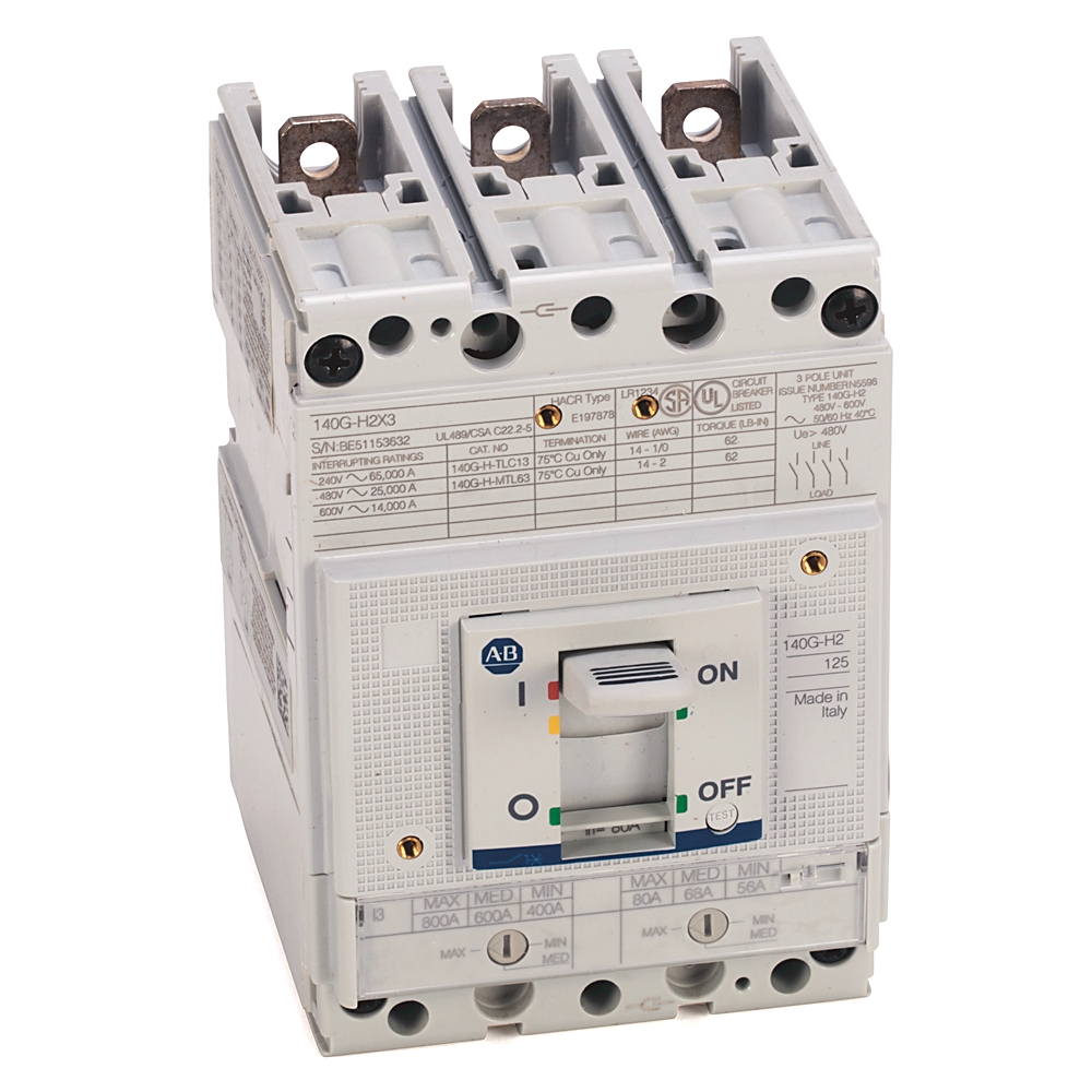 Allen-Bradley 140G-H2F3-C90 – 140G 125A H Frame Molded Case Ckt-Bkr Allen-Bradley 140G-H2F3-C90 – 140G 125A H Frame Molded Case Ckt-Bkr