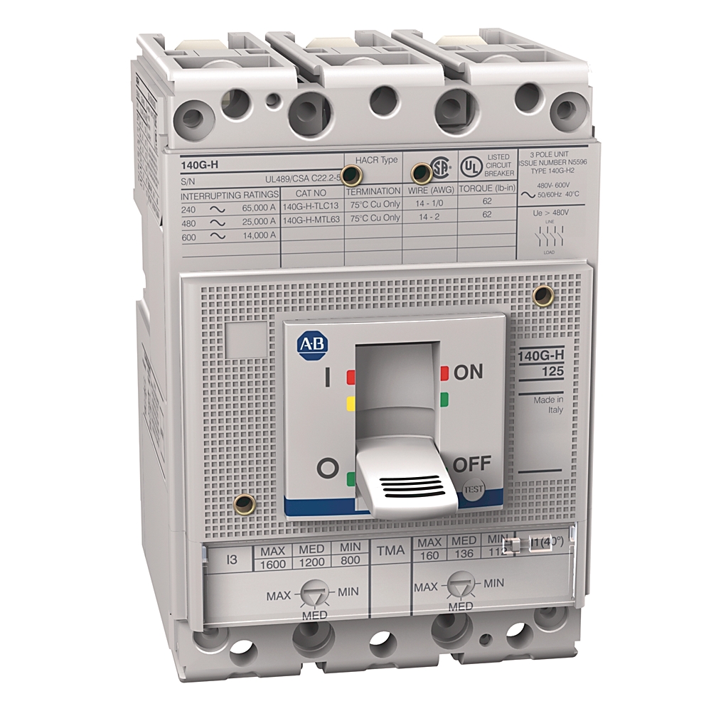 Allen-Bradley 140G-H2F3-D11-AA – 140G 125A H Frame Molded Case Ckt-Bkr Allen-Bradley 140G-H2F3-D11-AA – 140G 125A H Frame Molded Case Ckt-Bkr