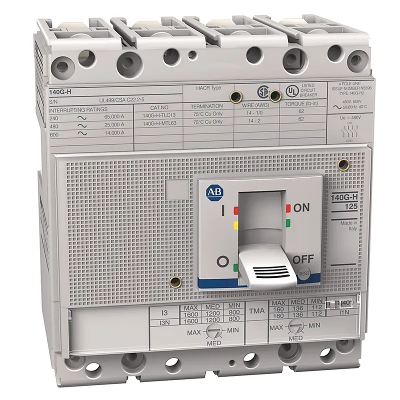 Rockwell Automation / Allen-Bradley 140G-H2F4-D12-SD – 140G 125A H Frame Molded Case Ckt-Bkr