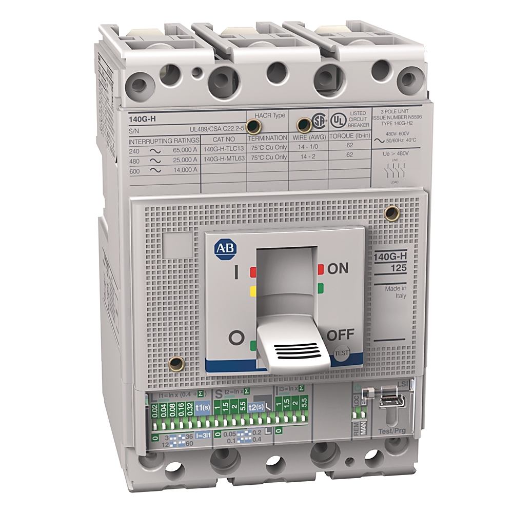 Allen-Bradley 140G-H3C3-C20 – 140G 125A Frame Molded Case Ckt-Bkr Allen-Bradley 140G-H3C3-C20 – 140G 125A Frame Molded Case Ckt-Bkr