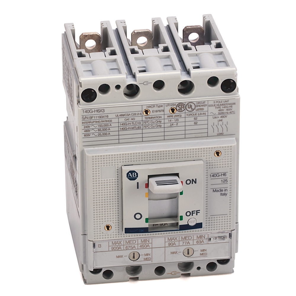Allen-Bradley 140G-H6F3-D12-AJ – 140G 125A H Frame Molded Case Ckt-Bkr Allen-Bradley 140G-H6F3-D12-AJ – 140G 125A H Frame Molded Case Ckt-Bkr