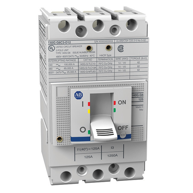 Rockwell Automation / Allen-Bradley 140G-H6F4-D10-KA – 140G 125A H Frame Molded Case Ckt-Bkr