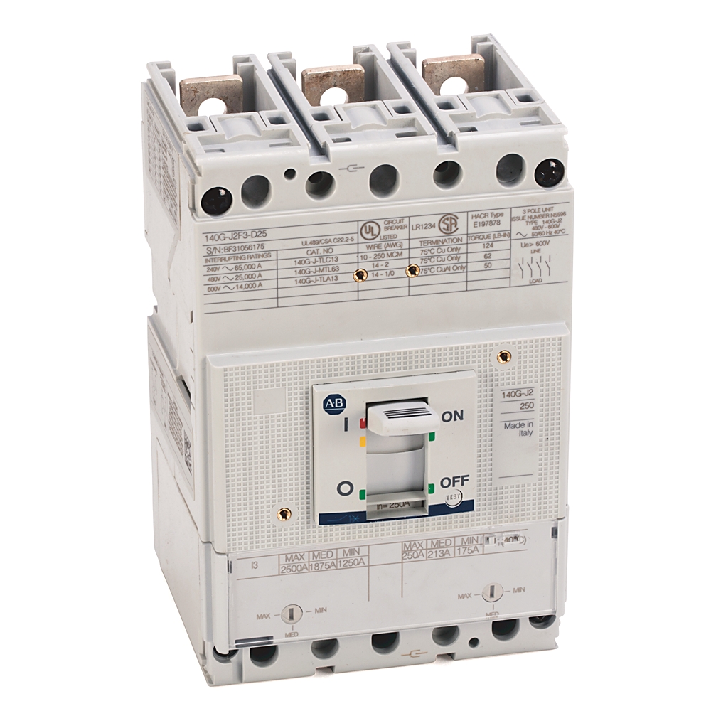Allen-Bradley 140G-J2F3-D15-SD-BA – 140G 250A J Frame Molded Case Ckt-Bkr Allen-Bradley 140G-J2F3-D15-SD-BA – 140G 250A J Frame Molded Case Ckt-Bkr