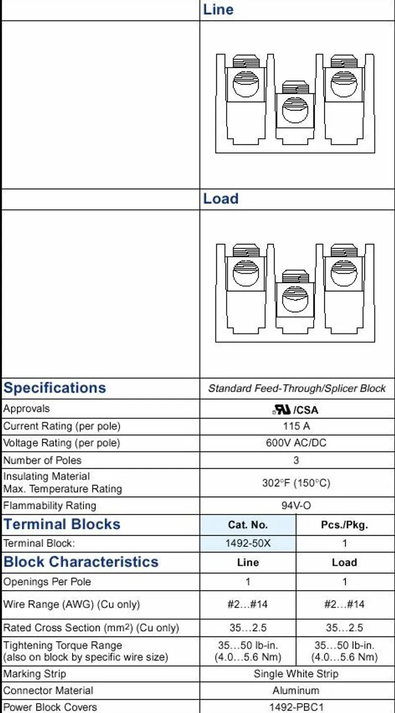 Rockwell Automation / Allen-Bradley 1492-50X – 115 A Power Distribution Block — photo 2 of 3