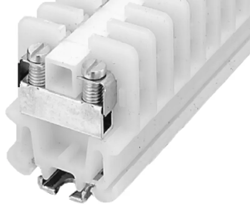 Rockwell Automation / Allen-Bradley 1492-CA1L – TERM BLCK Rail MTD 1P 55A Lg SCR WHT — photo 2 of 4