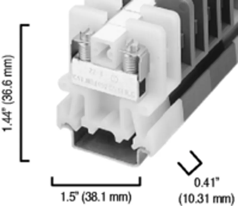 Rockwell Automation / Allen-Bradley 1492-CAM1L – TERM BLCK MULTI-Rail MTD 1P 55A WHT — photo 2 of 4
