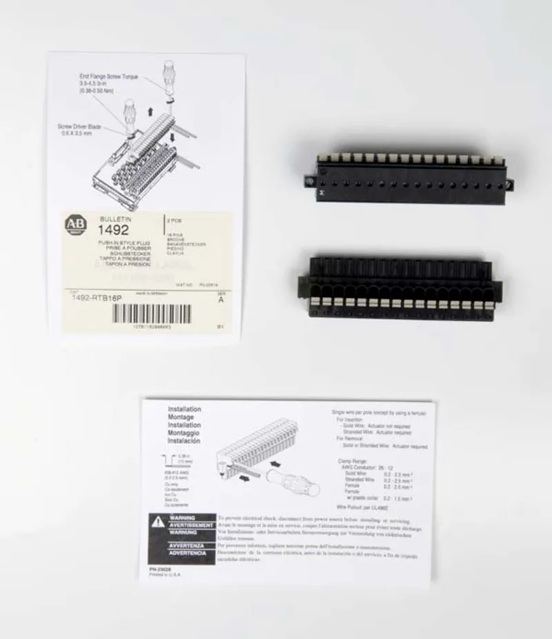 Rockwell Automation / Allen-Bradley 1492-RTB16P – 16-Pole Push-In Style Rtb — photo 2 of 2