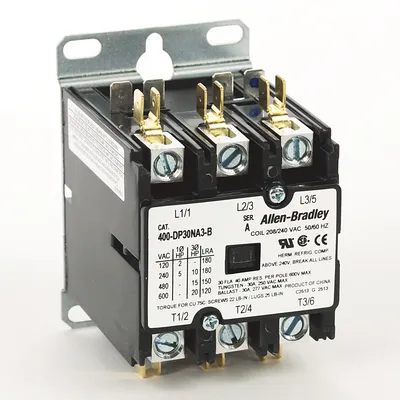 Rockwell Automation / Allen-Bradley 400-DP30NA3-B – 30 Amp Definite Purpose Contactor