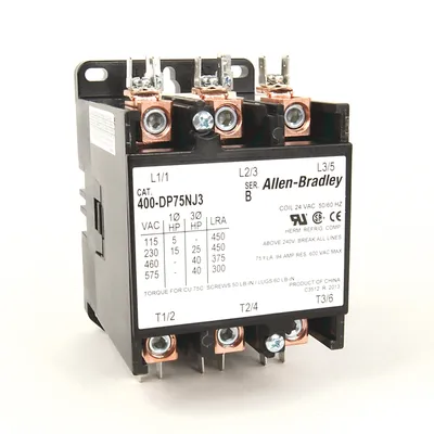 Rockwell Automation / Allen-Bradley 400-DP75NJ3 – 75 Amp Definite Purpose Contactor
