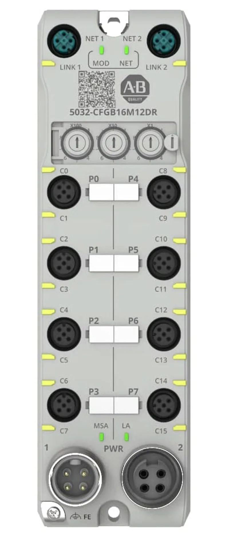 Rockwell Automation / Allen-Bradley 5032-CFGB16M12DR – 5032 16pt Digital Configurable Mini 4pin — photo 2 of 2
