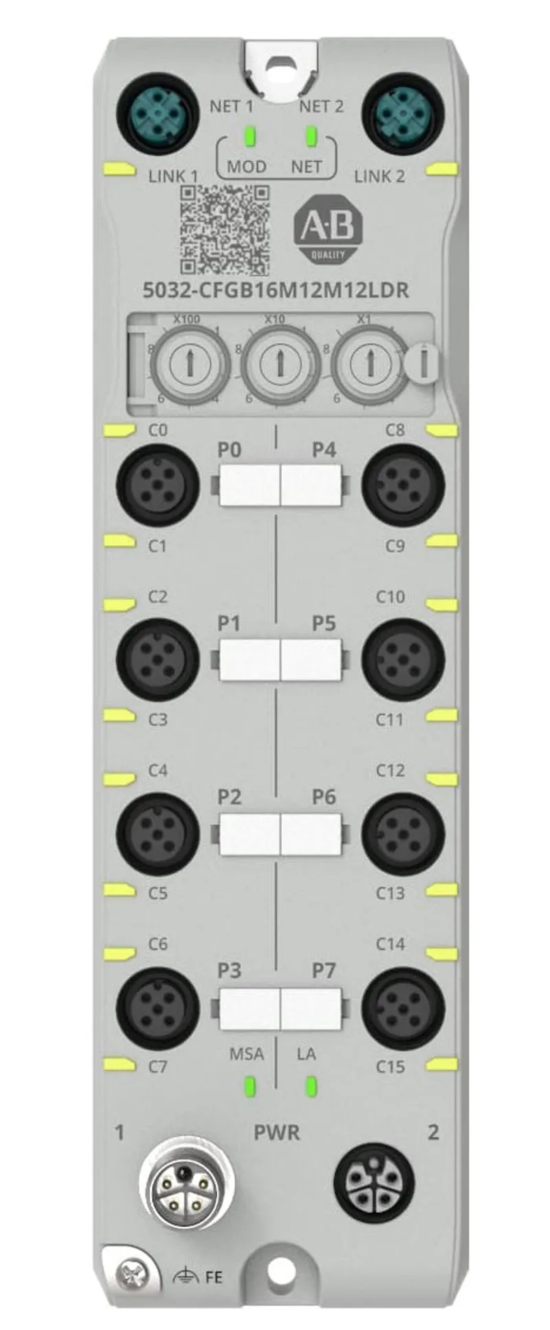 Rockwell Automation / Allen-Bradley 5032-CFGB16M12M12LDR – 5032 16pt Digital Configurable L Coded — photo 2 of 2