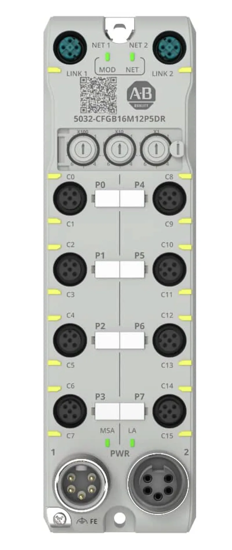Rockwell Automation / Allen-Bradley 5032-CFGB16M12P5DR – 5032 16pt Digital Configurable Mini 5pin — photo 2 of 2