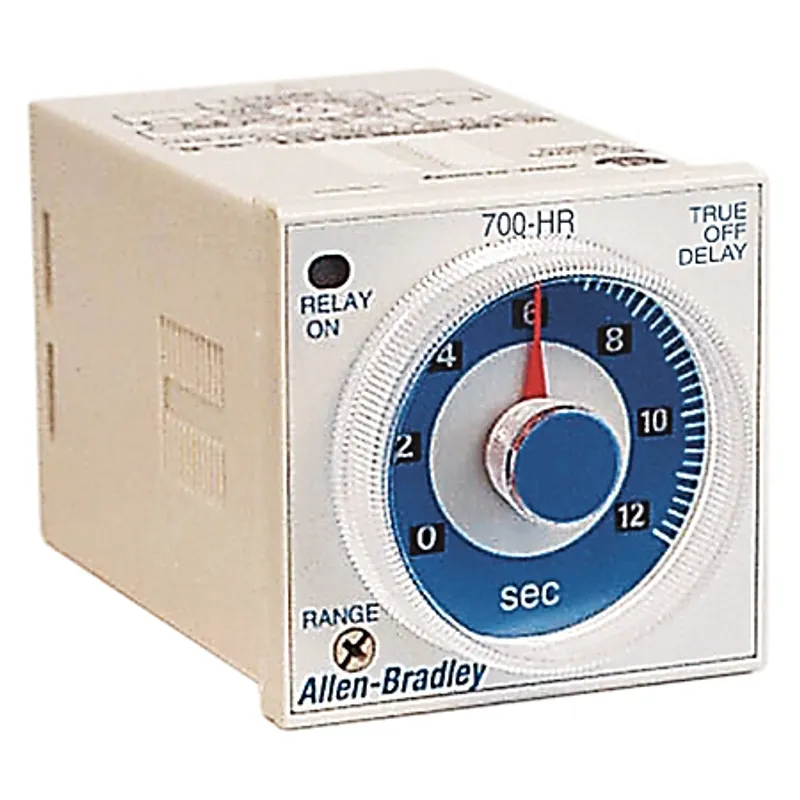 Rockwell Automation / Allen-Bradley 700-HRQN2HZ48 – 48V DC Tube Base Dial Timing Relay — photo 1 of 2