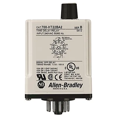 Rockwell Automation / Allen-Bradley 700-HT22DU12 – Tube Base Timing Relay