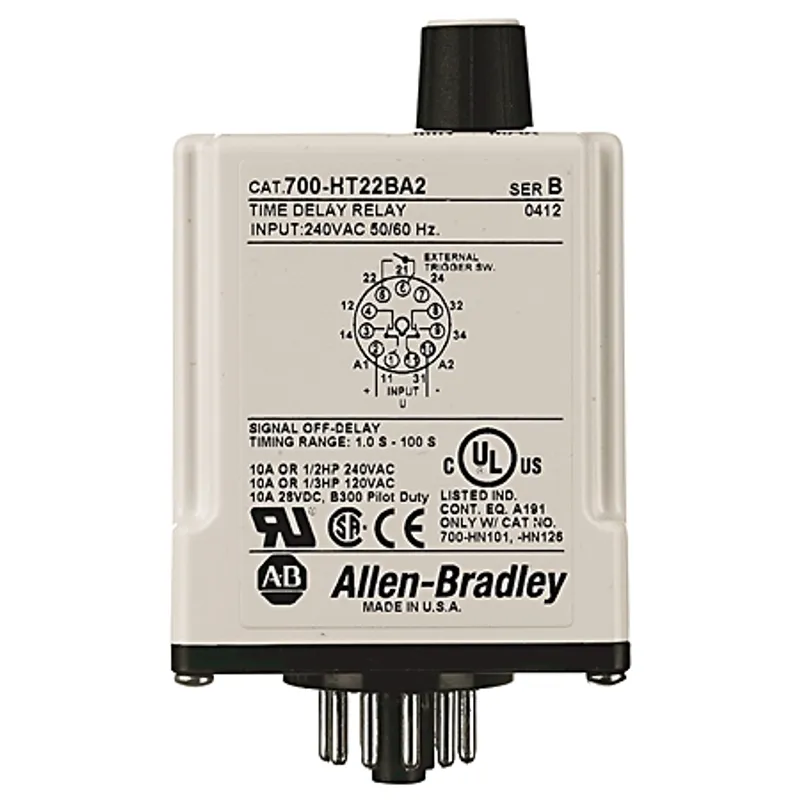 Rockwell Automation / Allen-Bradley 700-HT22EA2 – Tube Base Timing Relay