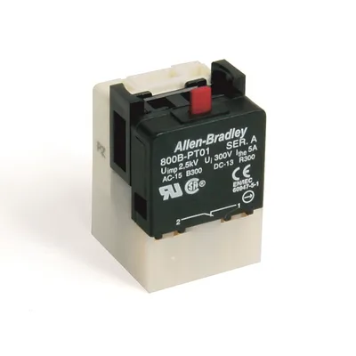 Allen-Bradley 800B-PT01 – 800B 16 mm Push-Button Contact Block Allen-Bradley 800B-PT01 – 800B 16 mm Push-Button Contact Block