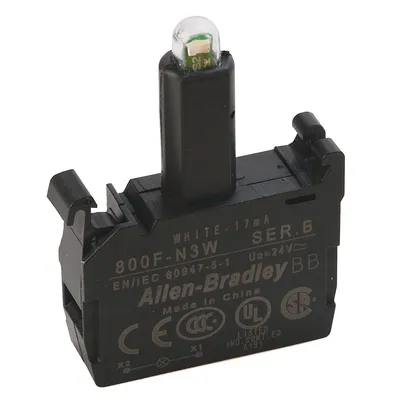 Allen-Bradley 800F-N3W – 22mm LED Module 800F PB Allen-Bradley 800F-N3W – 22mm LED Module 800F PB