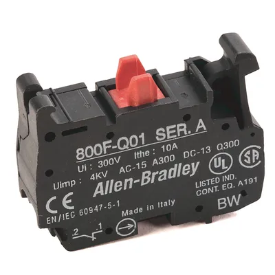Allen-Bradley 800F-Q01 – 22mm Contact Block 800F PB Allen-Bradley 800F-Q01 – 22mm Contact Block 800F PB