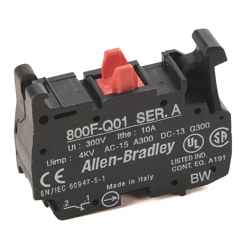 Rockwell Automation / Allen-Bradley 800F-Q01 – 22mm Contact Block 800F PB