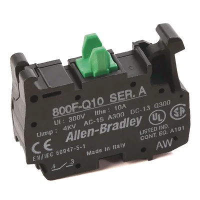 Allen-Bradley 800F-Q10 – 22mm Contact Block 800F PB Allen-Bradley 800F-Q10 – 22mm Contact Block 800F PB
