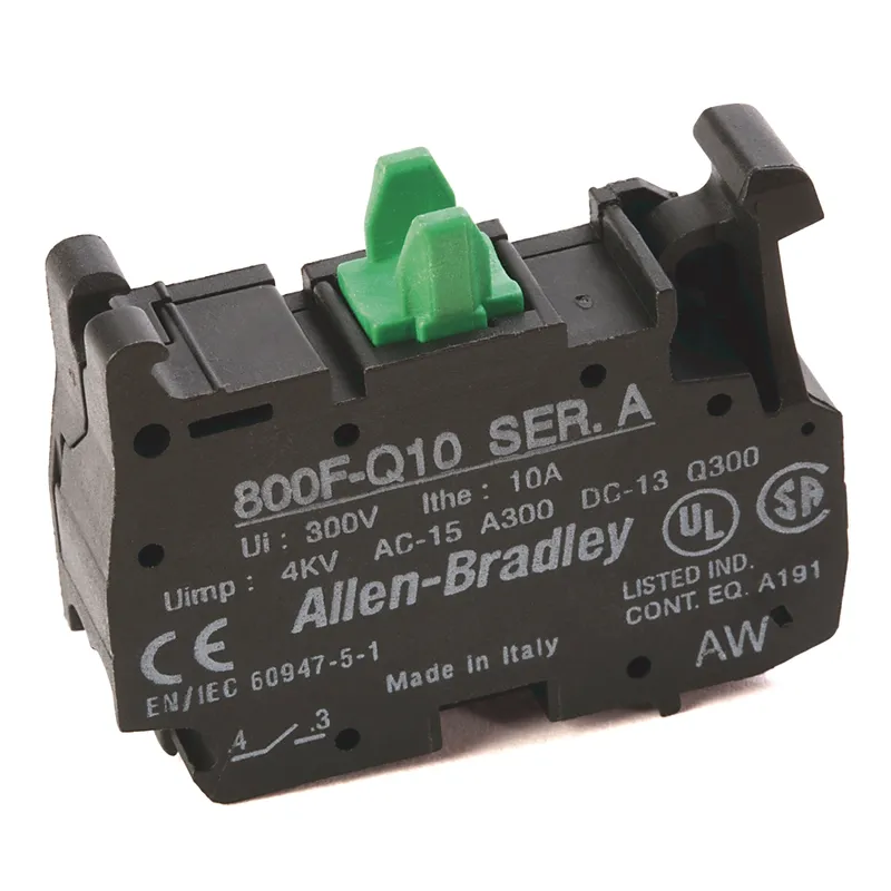 Rockwell Automation / Allen-Bradley 800F-Q10 – 22mm Contact Block 800F PB