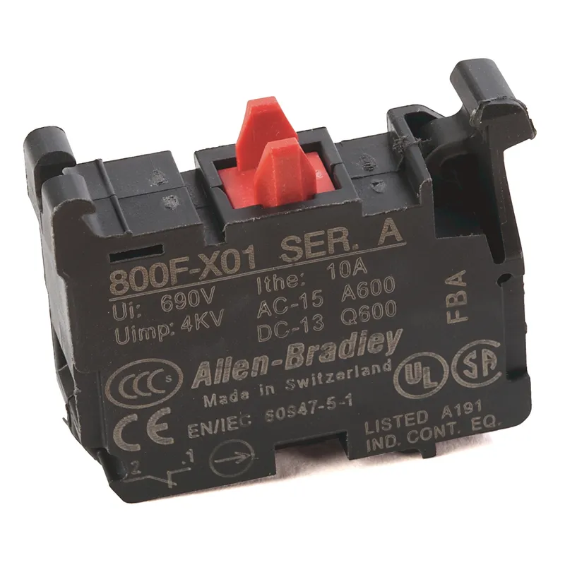 Rockwell Automation / Allen-Bradley 800F-X01-BP – 22mm Contact Block 800F PB