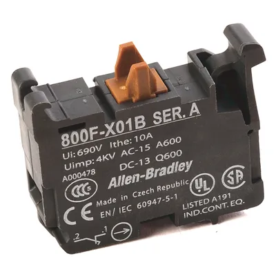Rockwell Automation / Allen-Bradley 800F-X01B – 22mm Contact Block 800F PB
