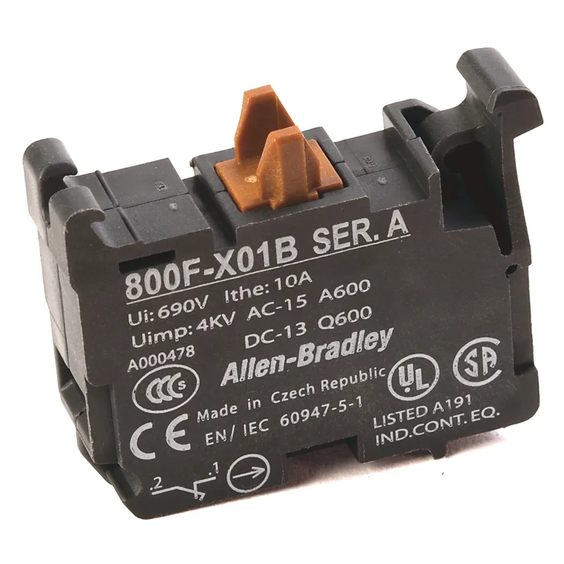Rockwell Automation / Allen-Bradley 800F-X01B – 22mm Contact Block 800F PB