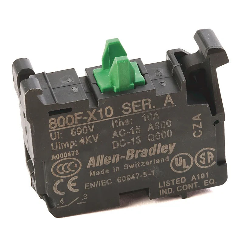 Rockwell Automation / Allen-Bradley 800F-X10-BP – 22mm Contact Block 800F PB