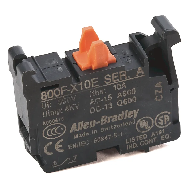 Rockwell Automation / Allen-Bradley 800F-X10E – 22mm Contact Block 800F PB