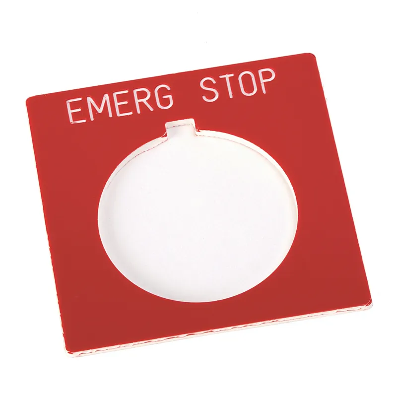 Rockwell Automation / Allen-Bradley 800H-W372 – 30mm 800H EMERG STOP Red Legend Plate