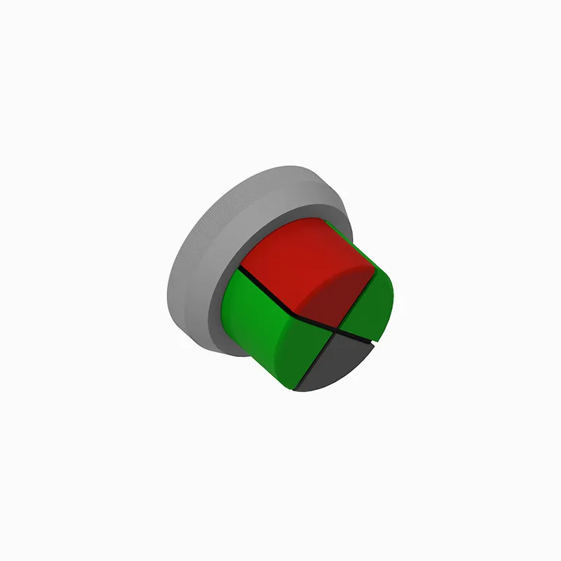 Rockwell Automation / Allen-Bradley 800T-N253LRGXG – 30 mm Cluster Pilot Light Cap 800T PB